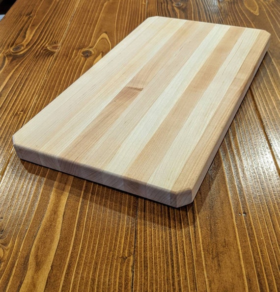 Small Thin Maple Butcher Block Cutting Board 3/4 Thick Edge Grain 