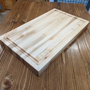 Maple Butcher Block Cutting Board 1.5&quot; Thick Edge Grain with Juice Groove