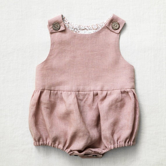 Linen baby romper linen clothing linen 