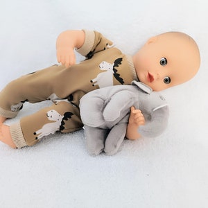 Moose romper, brown sleeper for 8 9 10 11 12 13 14 15 16 17 inch boy doll clothes image 1