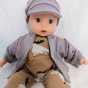 Moose romper, brown sleeper for 8 9 10 11 12 13 14 15 16 17 inch boy doll clothes Jacket