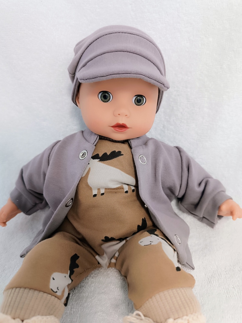 Moose romper, brown sleeper for 8 9 10 11 12 13 14 15 16 17 inch boy doll clothes Jacket