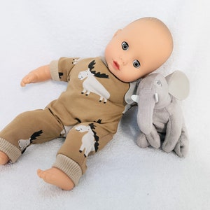 Moose romper, brown sleeper for 8 9 10 11 12 13 14 15 16 17 inch boy doll clothes Romper