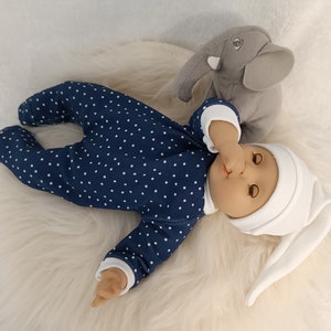 Twinkle little star sleeper, footed romper, hat, 8 9 12 13 14 15 16 17 inch doll clothes, Puppenkleidung, gender neutral doll clothes