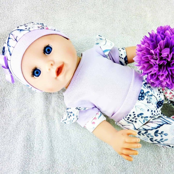 Blackberries and blueberries , frills bodysuit, pants, hat, 8 10 12 13 14 inch doll clothes, 20 - 36 cm doll clothes  doll clothes