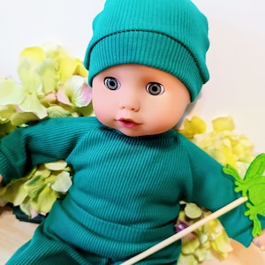 Ribbed knit jersey DOLL BEANIES, beanie hats, mix of colors, 8 9 10 12 13 14 15 16 17 inch doll clothes, image 6