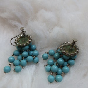 Vintage vine ball seed beaded earrings