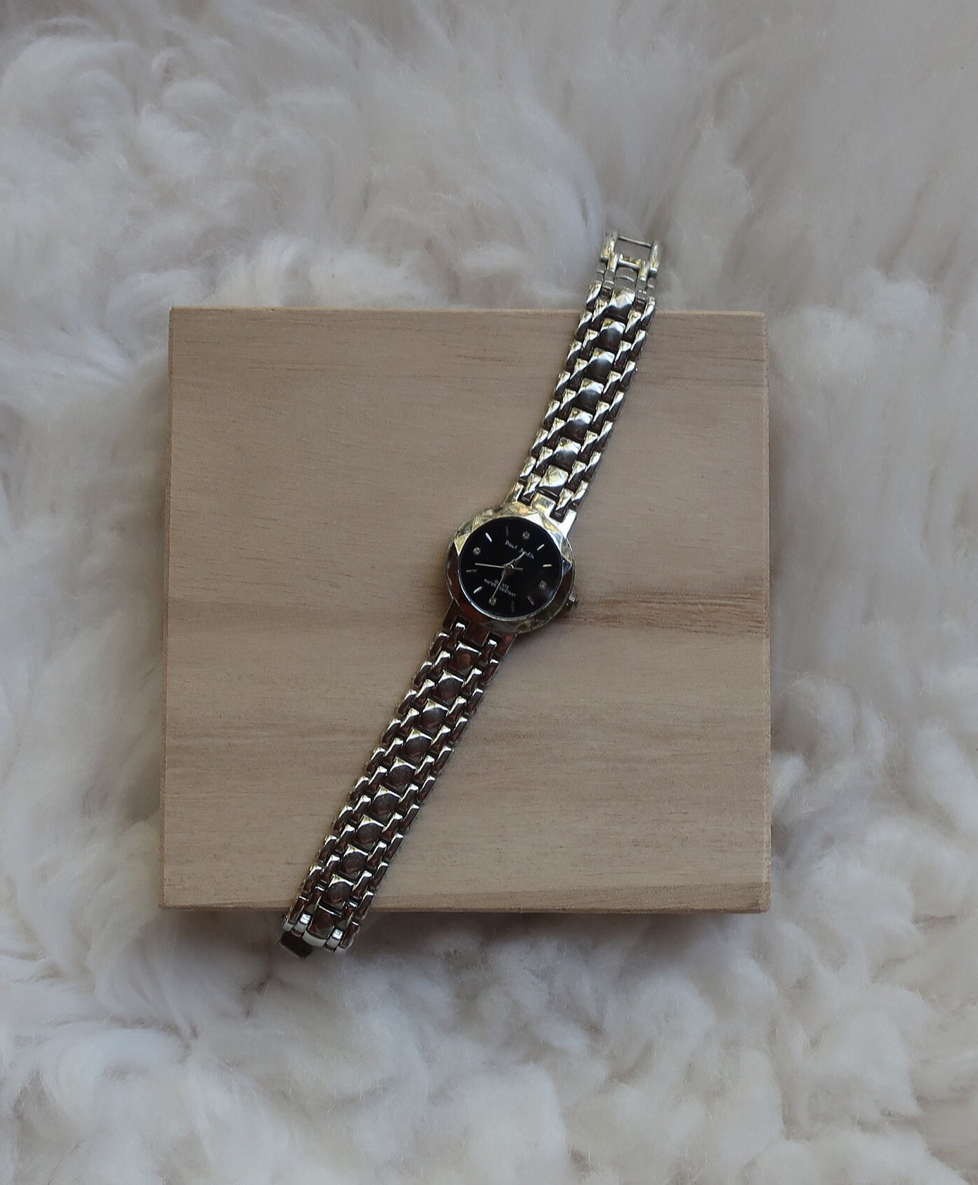 Vintage Paul Jardin Quartz Watch Silver Tone Stainless Steel 