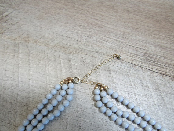 Vintage Cadet Gray Multi Layered Statement Choker… - image 6