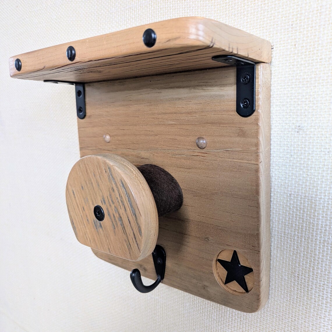 Old West Single Wood Bridle Rack With Shelf - Etsy