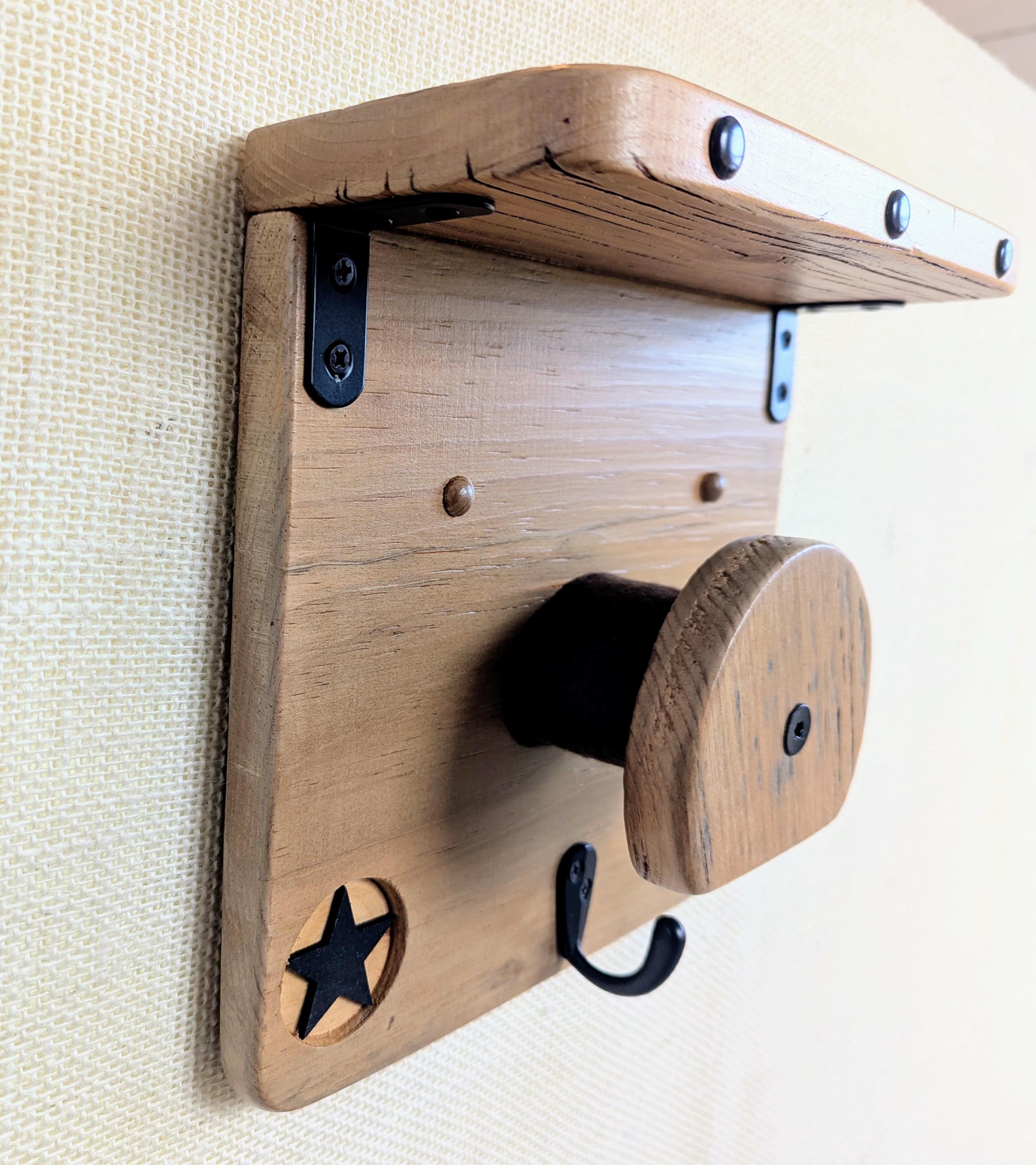 Old West Single Wood Bridle Rack With Shelf - Etsy