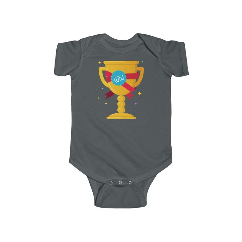 Infant Fine Jersey Bodysuit Children/'s knitted body with a cup for the first place winner in 8 colors and 4 sizes 6M-24M