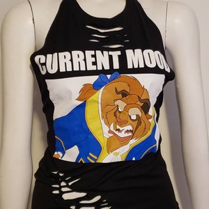 Beauty and the beast cut and tied halter top. Size Medium  - Thrifted/Vintage
