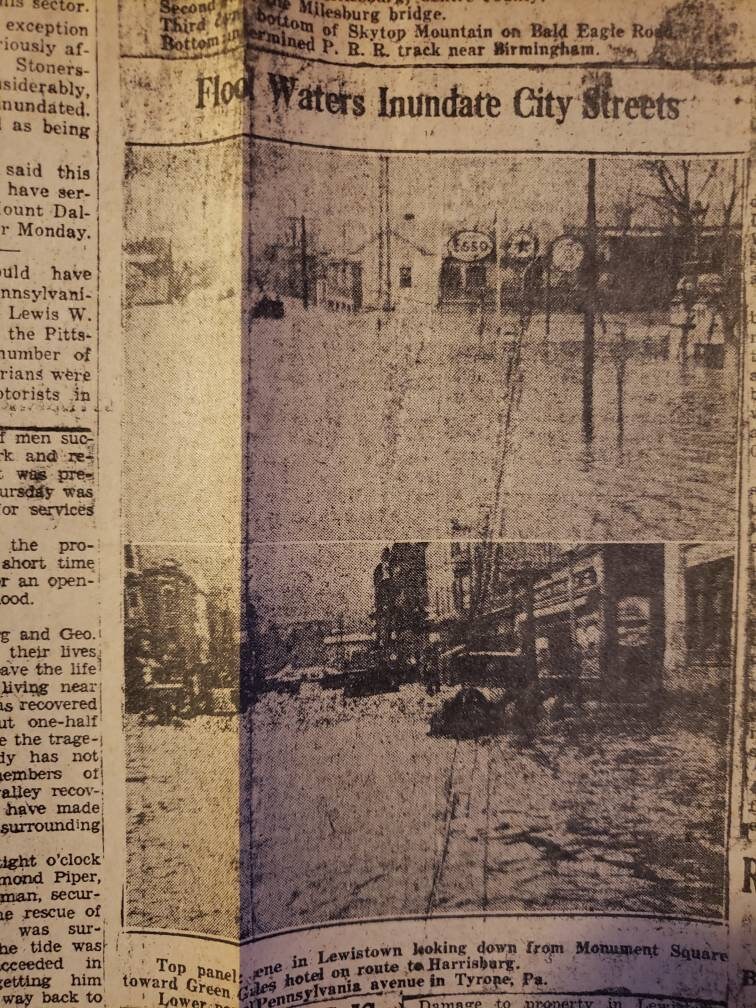Huntingdon Daily News Johnstown Flood 1936 newspaper Etsy