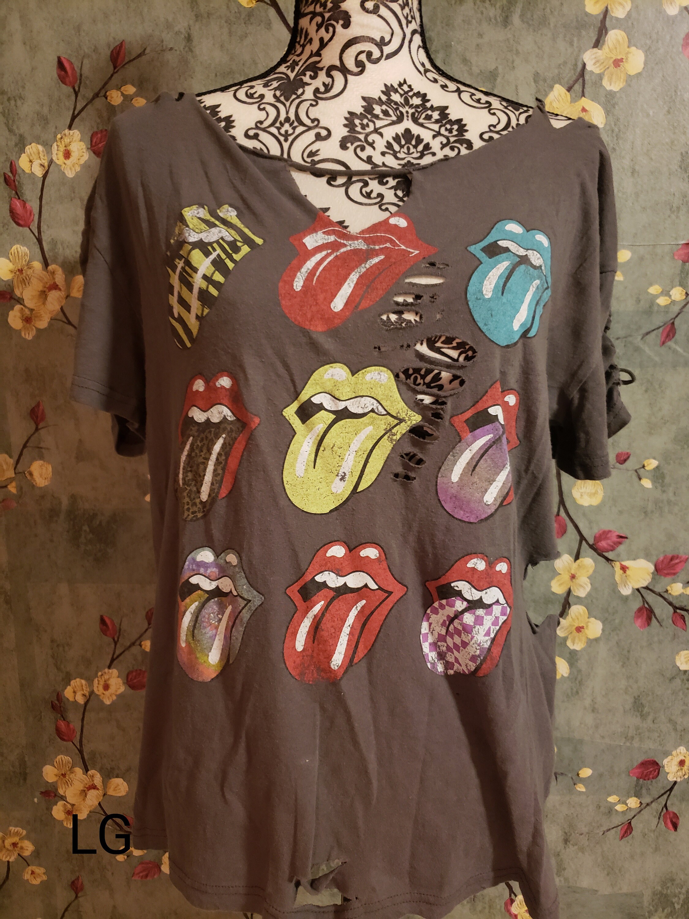 Rolling stones v neck discount