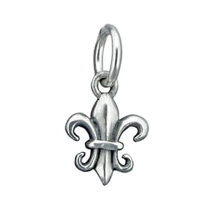 Royal Fleur de Lis Lily Pendant Solid 925 Sterling Silver Stamped BELDIAMO