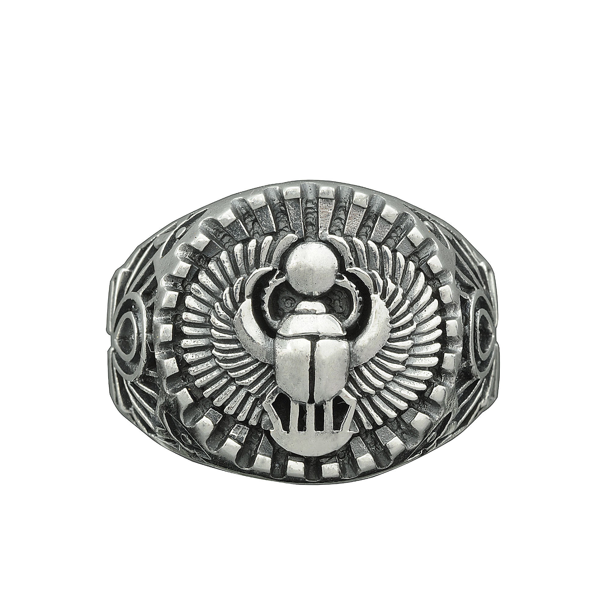 Egyptian Scarab ANKH Symbol of Life Ring9.5 G 925 Sterling - Etsy Israel