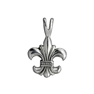 Royal Fleur de Lis Lily Pendant Solid 925 Sterling Silver BELDIAMO Charm