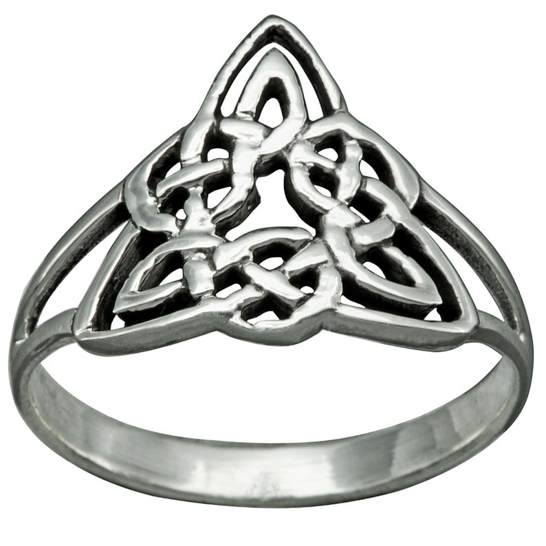 Celtic Trinity Triquetra Triskele Ring 3g 925 Sterling Silver BELDIAMO ...