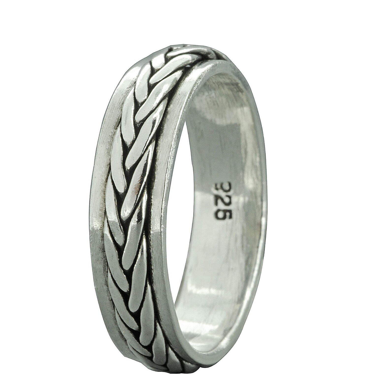 Twisted rotating Spinner Band Ring 925 Sterling Silver 56.5 g Etsy