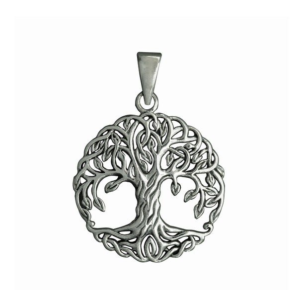 Tree of Life Pendant, 925  Sterling Silver, Celtic,Yggdrasil Tree of Life Pendant, Irish Symbol Tree of life Jewelry, Men  Women by Beldiamo