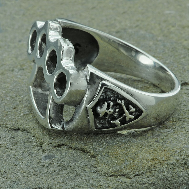 Mini Symbol Self Defense of Boxing Ring Skull and Crossbones Jewelry 10 g 925 Sterling Silver Beldiamo