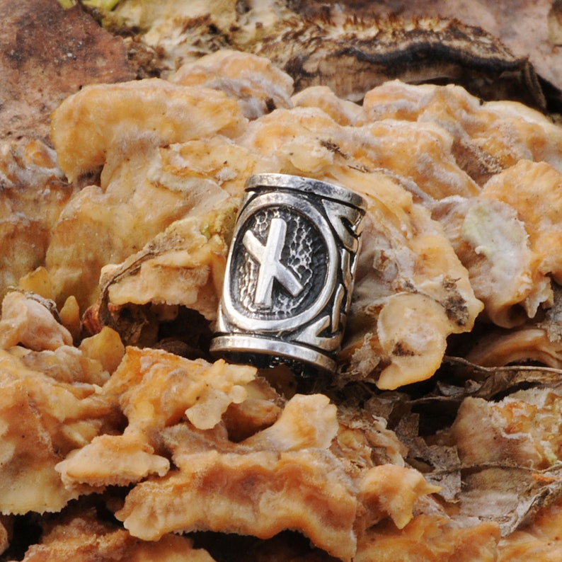 Dread Rune Viking Rune Beard Beds, Nauthiz Rune Runic,dreadlocks Rune Beads,hair ...