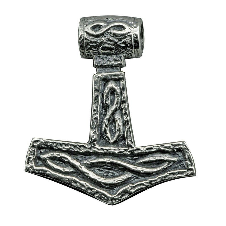 Thor's Hammer Pendant 925 Sterling Silver Mjolnir Celtic Etsy