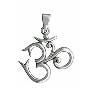 OM Aum Symbol Hindu Pendant 5.8 g Stamped 925 Solid Sterling Silver BELDIAMO