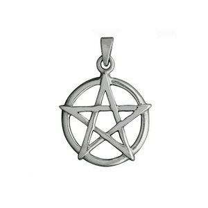 Pentagram In Circle Star Pendant Stamped  5 g  Solid 925 Sterling Silver BELDIAMO