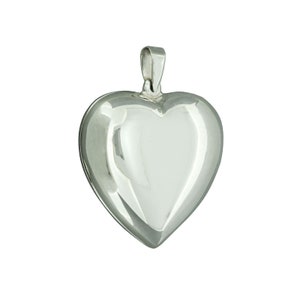 Locket Foto Heart 50mm with High Polished Finish Massive Pendant 925 Sterling Silver 18 g BELDIAMO