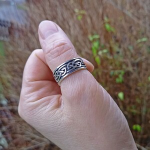 Celtic Knot Band Ring 8 G 925 Sterling Silver Viking Celtic - Etsy