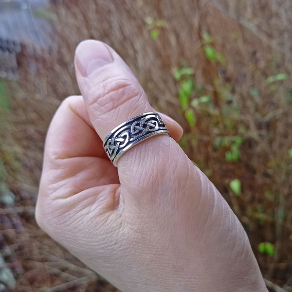 Beldiamo Bague à nœud celtique en argent sterling 925 8 g Viking celtique Odin Norse Bijoux, bague de mariage unique pour hommes et femmes par Beldiamo