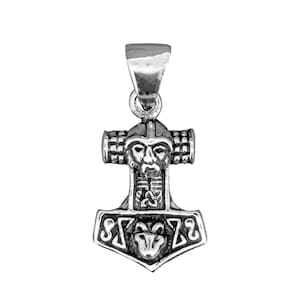 Thors Hammer Silber Wikinger Anhänger Mjölnir 925 Sterling Silber 4 g Gestempelt BELDIAMO