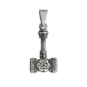 Beldiamo 8.5 g 925  Sterling Silver Tors Hammer Triquetra Two-Side Pendant  Thor&#39;s Hammer Mjölnir Triskelion Norse Viking Gift Jewelry