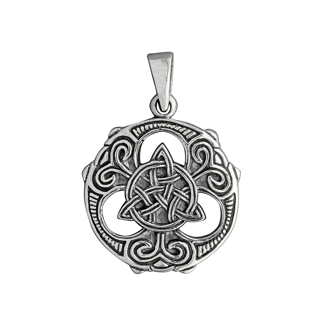 Triskele Celtic Knot Pendant Sterling Silver 925 Trinity Triquetra 7 G ...