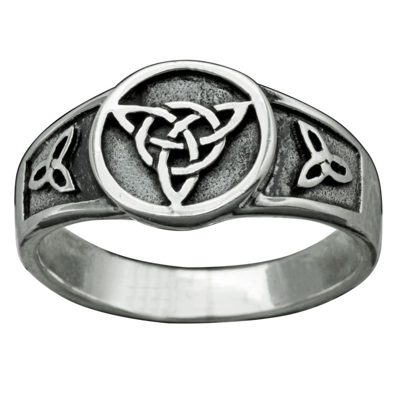 Triskele Celtic Signet Knot Ring 925 Sterling Silver Beldiamo | Etsy