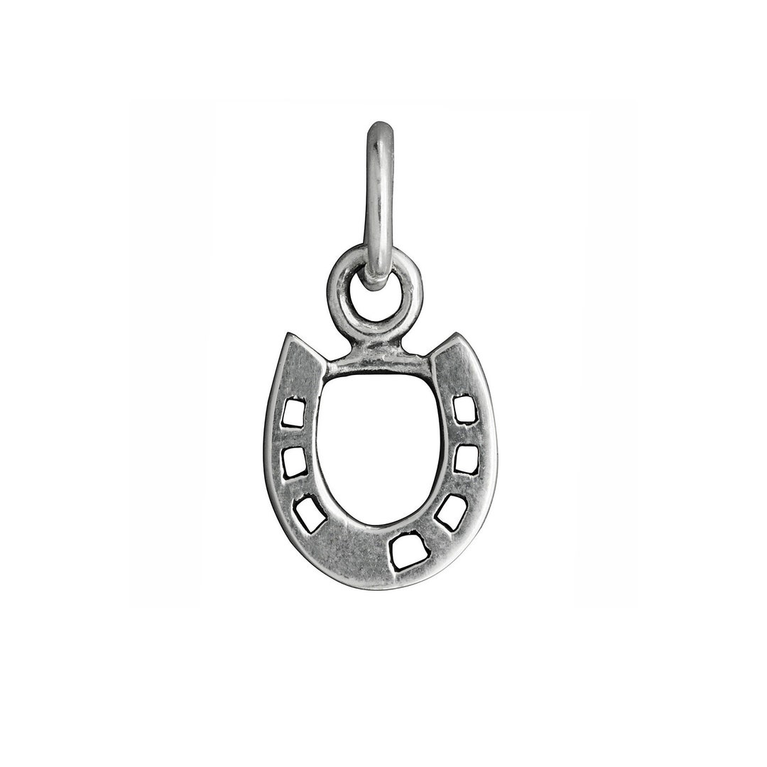 Horseshoe Good Luck Pendant Charms Horse Lucky 925 Sterling Etsy