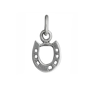 Colgante de herradura de buena suerte, dijes de caballo de la suerte, Plata de Ley 925 estampada, BELDIAMO