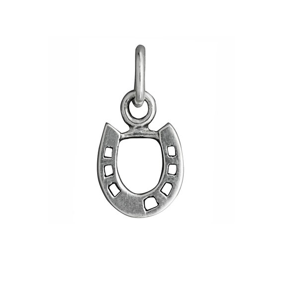 Horseshoe Good Luck Pendant Charms Horse Lucky 925 Sterling Etsy