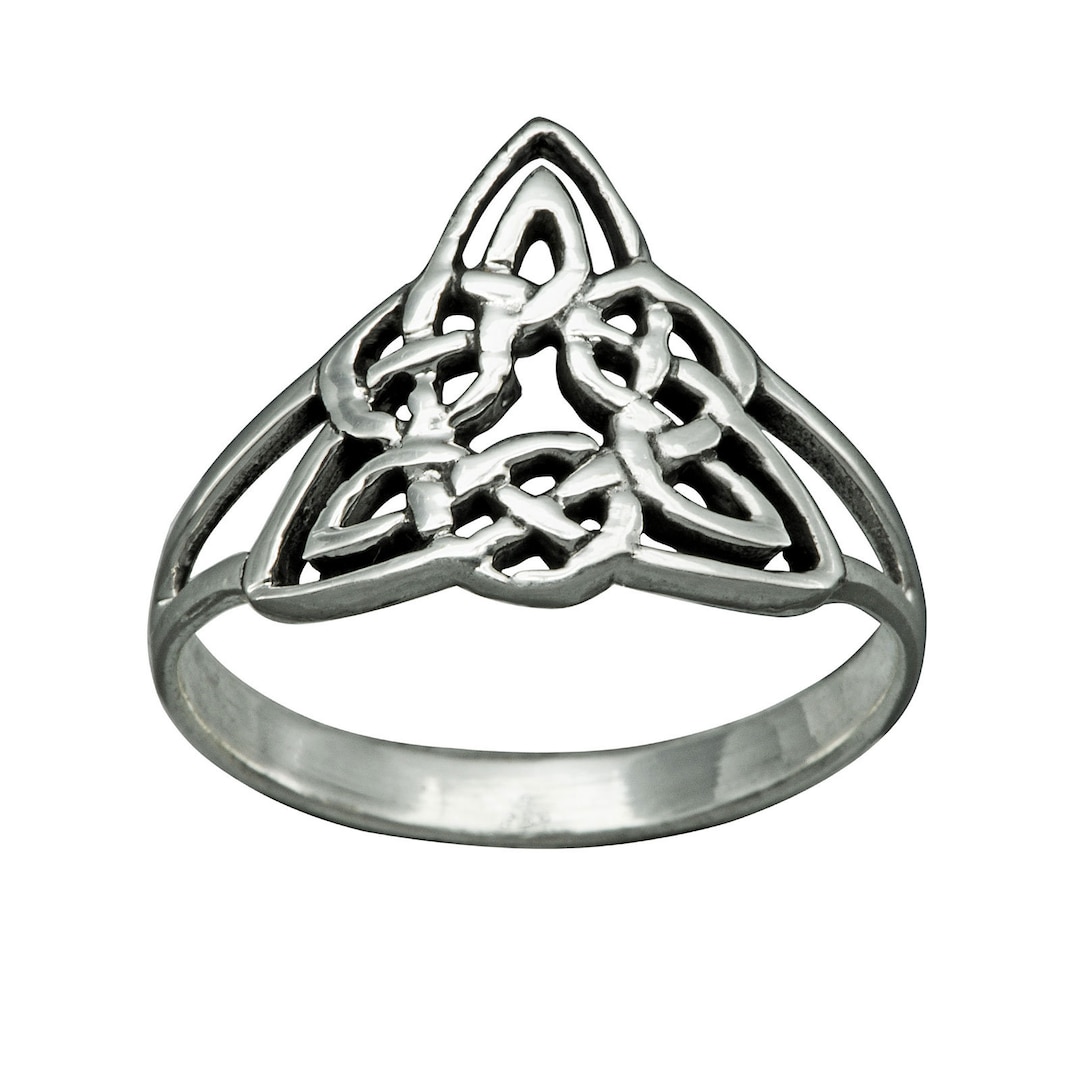 Celtic Trinity Triquetra Triskele Ring 3g 925 Sterling Silver BELDIAMO ...