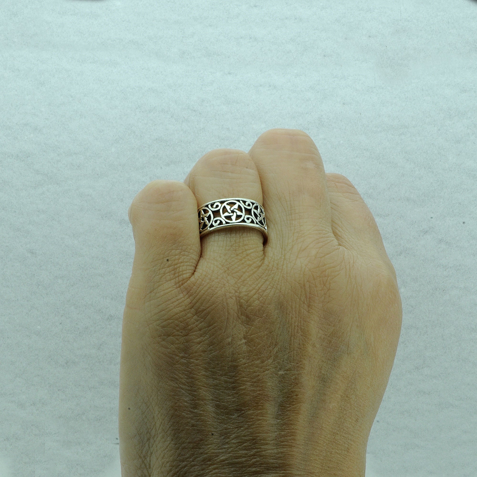 Amulett Pentagramm Mit Keltischen Knoten 925 Sterling Silber