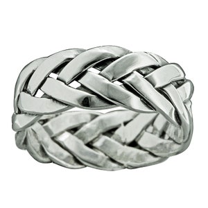 Oxidized Band Twisted Ring  9 g 925 Solid Sterling Silver 9 mm BELDIAMO