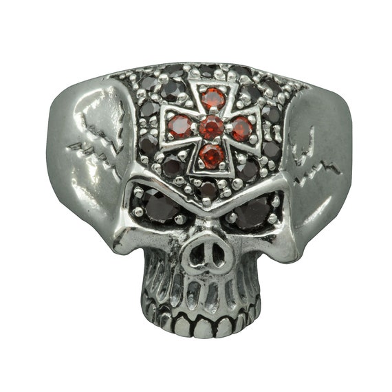 Beldiamo 16 G 925 Sterling Silver Red Garnet CZ Inlaid Cross on 
