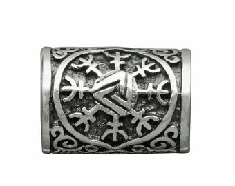 Vegvisir Hair,925 Sterling Silver, Compass Beads Beard,Helm of  Ave Rune,,Hair Jewelry,Dwaren Beard ,Braid Dreadlocks Gift  Beldiamo