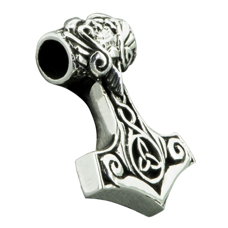 NKlaus Orecchini Uomo Martello Di Thor - Argento 925 Celtico - 14mm - Modello 4346 - 3