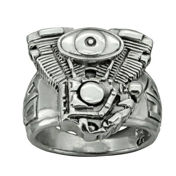 Harley DAVIDSON Biker Ring 925 Sterling Silver, created by artisanal  workshops | eBay