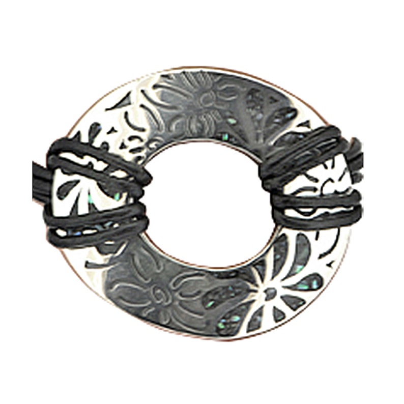 Set Mother of Pearl Vintage Handcrafted Boho Hippie 45.1 g 25 g 925 Sterling Silver Necklace and Bracelet BELDIAMO