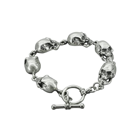 Chain Bracelet with A Floral Design in Sterling Silver 20cm (7.87in)