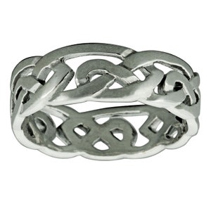 Celtic Knot Ring 8 mm  / 0.31 in 925 Sterling Silver 7 g  BELDIAMO
